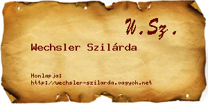 Wechsler Szilárda névjegykártya